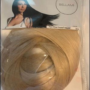 Faux wrap ponytail beach blonde